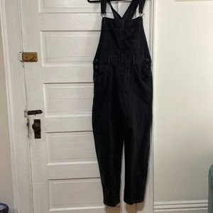 Free people we the free ziggy denim black overalls
